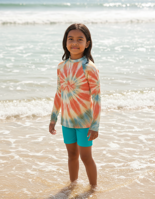 Kids Tie-Dye Rash Guard