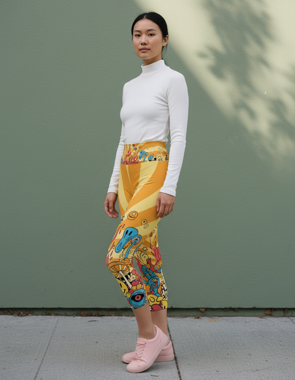 Acid Pop capri yoga leggings
