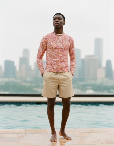 Men's Dusty Rose Spectrum rash guard