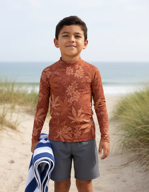 Coral Kumo Kids Rash Guard Kids Rash Guard — Dripper