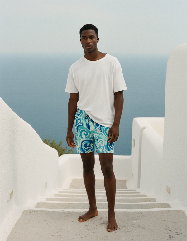 Surging Wave Tide Swim Trunks