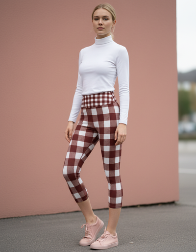 Millennial Pink Meadow Capri Yoga Leggings capri yoga leggings