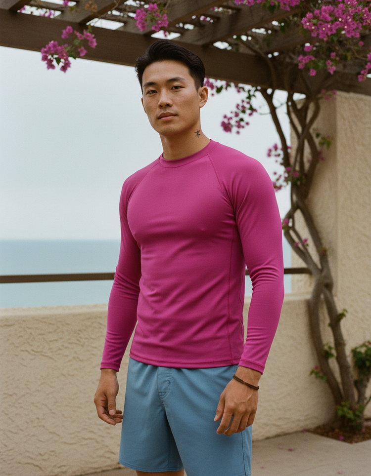 Magenta Rash Guard Men's Rashguard — Dripper