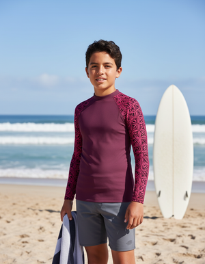 Amaranth Chord Youth Rash Guard Youth Rash Guard — Dripper