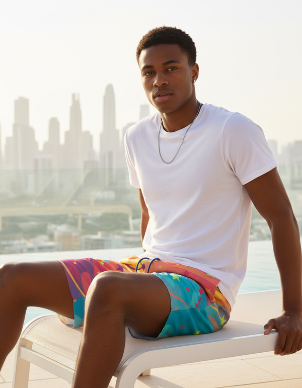 Celestial Surf Astral Swim Trunks