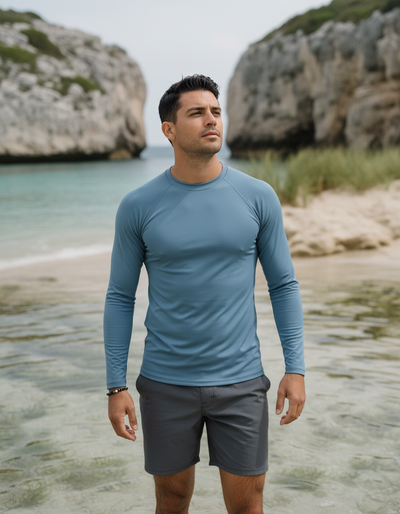 Men's Dusty Blue rash guard