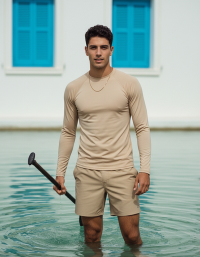 Men's Chanel Beige rash guard