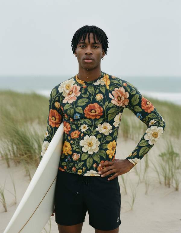 Rashguard in Tea Rose Elysium