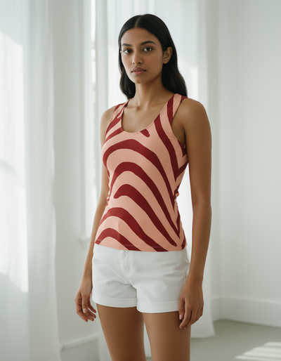 Women's Lava Falls Stripes Tank Top tank top