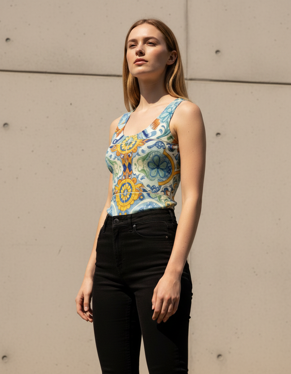 Azulejo Tank Top bikini — Dripper