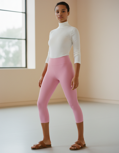 Candy Pink Capri Yoga Leggings capri yoga leggings