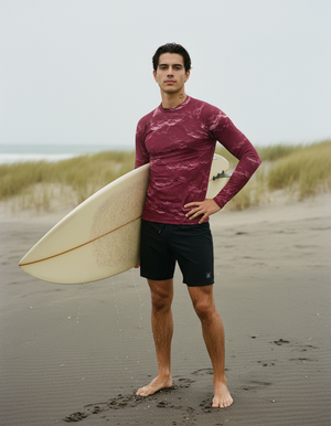 Hot Pink Eclipse Rash Guard Men's Rashguard — Dripper