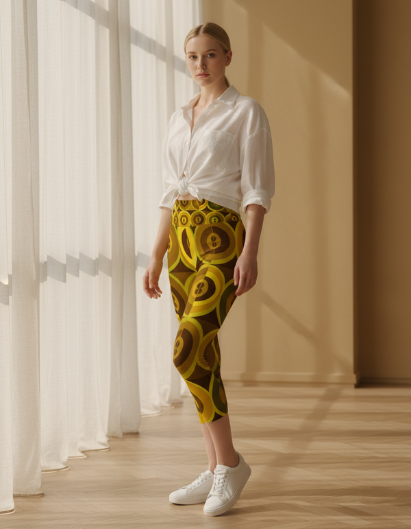 Mid-century Collection capri yoga leggings