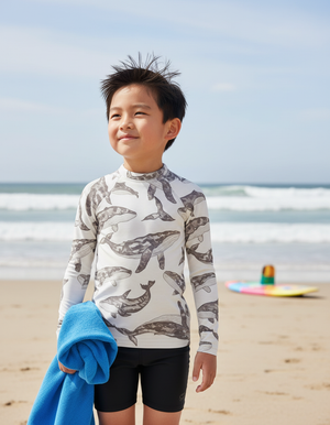 White Onyx Breeze Kids Rash Guard Kids Rash Guard — Dripper