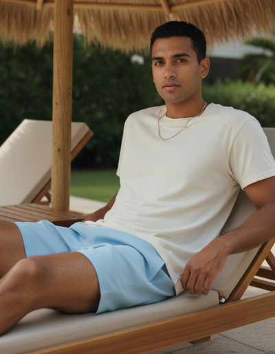 Baby Blue Men's Swim Trunks swim trunks