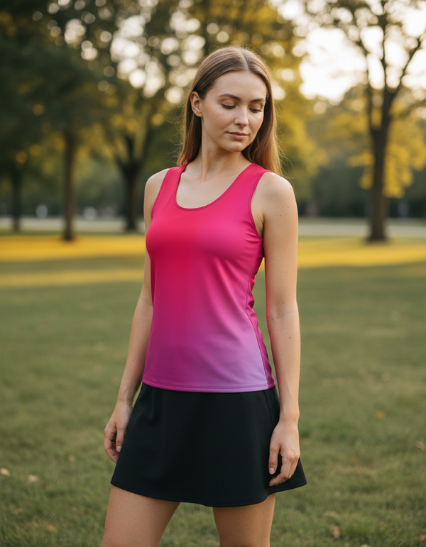 Tank Top in Electric Fuchsia Prism