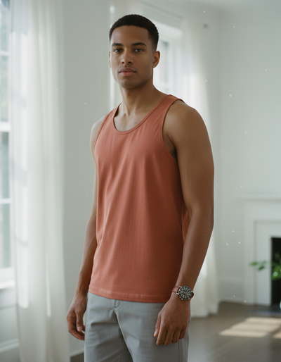 Men's Burnt Sienna Tank Top tank top