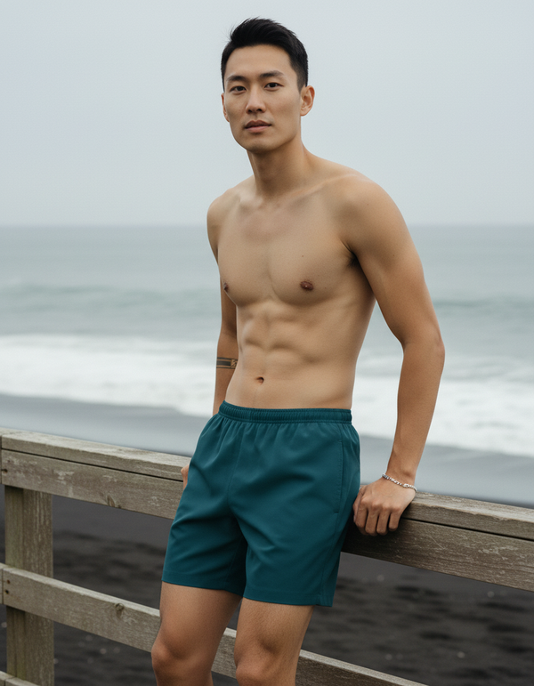 Men's Swim Trunks in Dark Teal