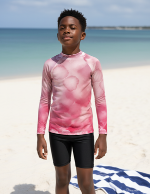 Amaranth Mosaic Youth Rash Guard Youth Rash Guard — Dripper