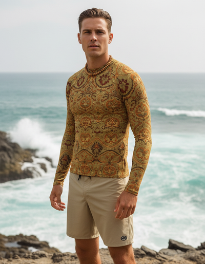 Men's Muskmelon Rangoli rash guard