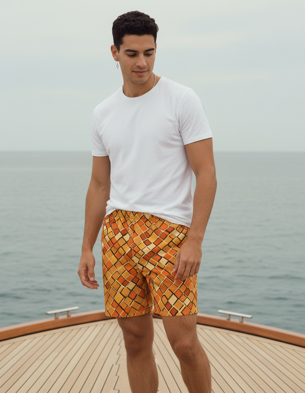 Men's Mosaic Tile Swim Trunks