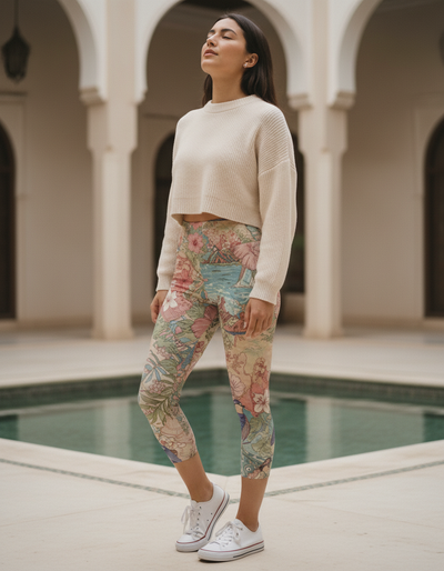Millennial Pink Kaimana Capri Yoga Leggings capri yoga leggings