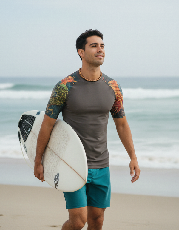 Men's Chinese Phoenix Rash Guard