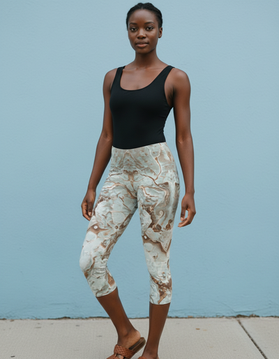 Angora Kaleidoscope Capri Leggings capri leggings