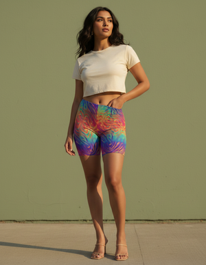 Women's Holographic Short Shorts