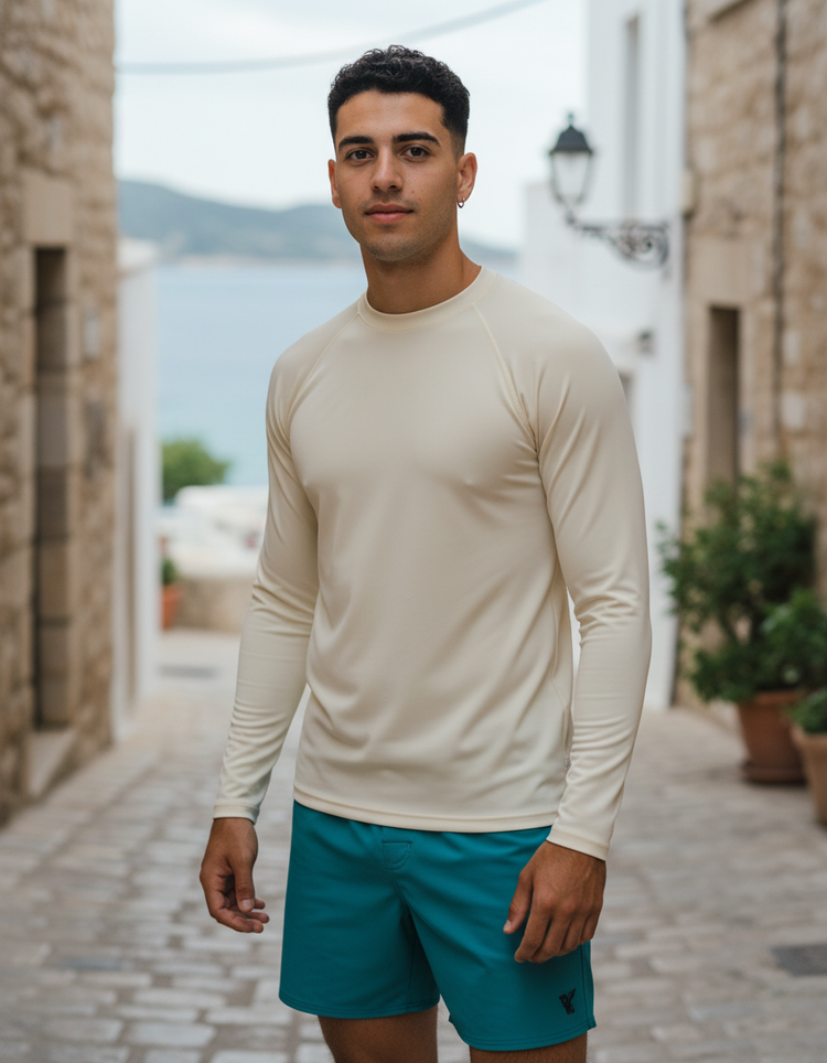 Eggshell Rash Guard Men's Rashguard — Dripper