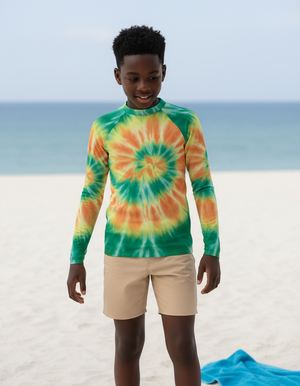 Runway Emerald Nebula Youth Rash Guard Youth Rash Guard — Dripper