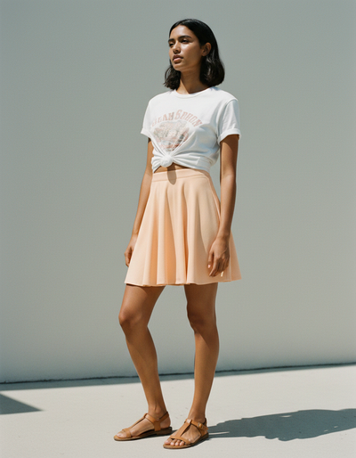 Peach Skater Skirt skater skirt