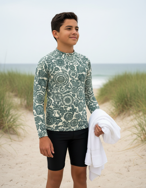 Youth Turquoise youth rashguards