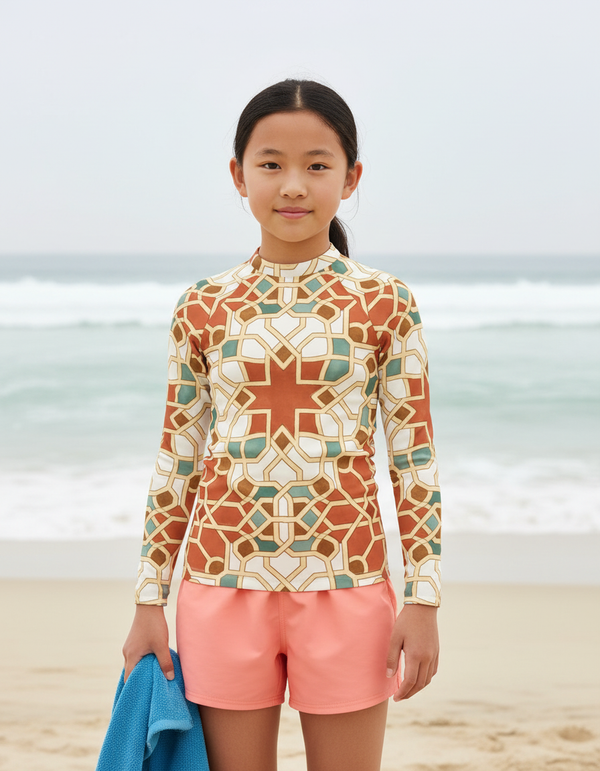 Youth Alhambra Patterns Rash Guard
