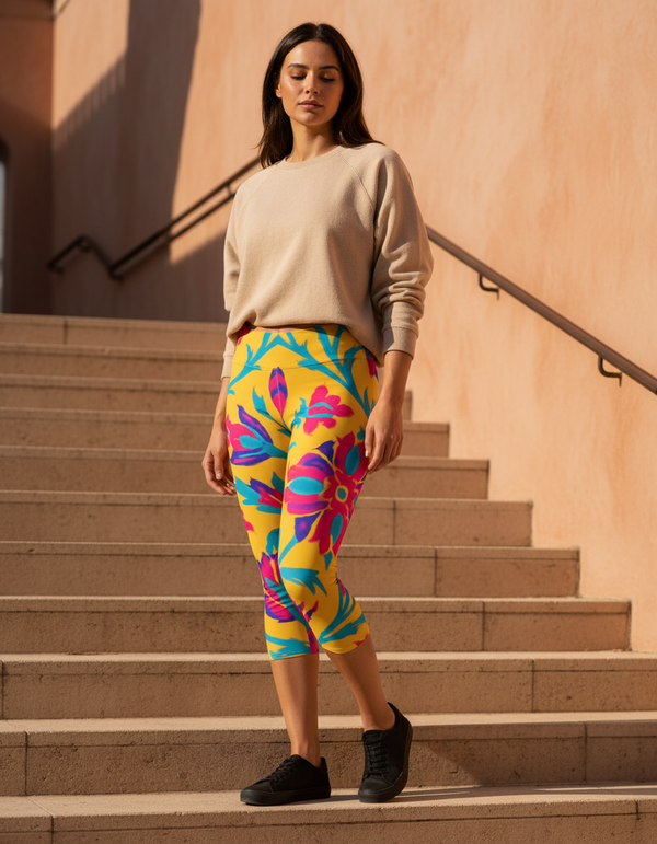 Kaleidoscope Capri Leggings Capri Leggings — Dripper