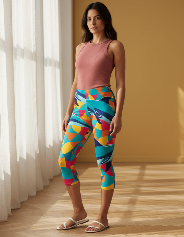 Crest Capri Leggings Capri Leggings — Dripper