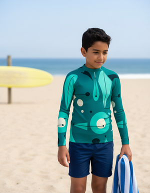 Youth Turquoise youth rashguards