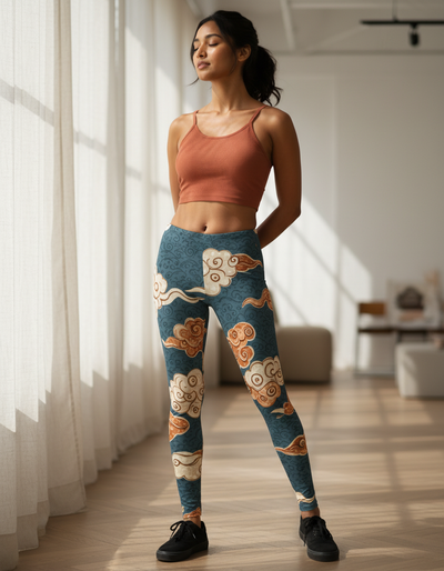 Tea Rose Cumulus Leggings leggings