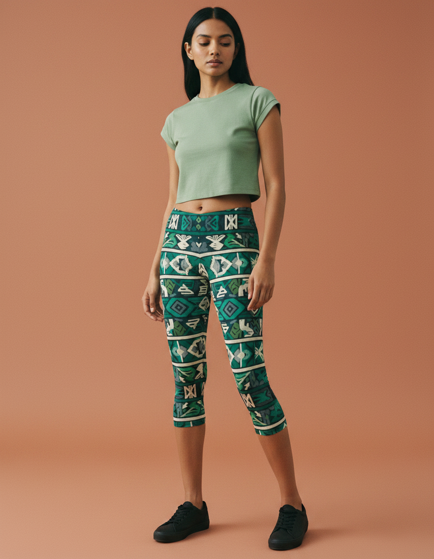 Transformative Teal Estilo capri leggings