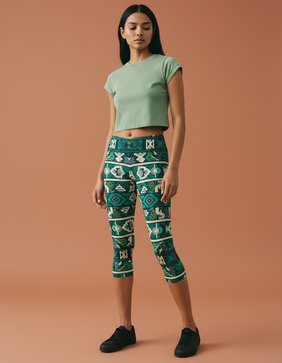 Transformative Teal Estilo Capri Leggings capri leggings