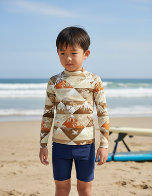 Amber Haze Zenith Kids Rash Guard Kids Rash Guard — Dripper