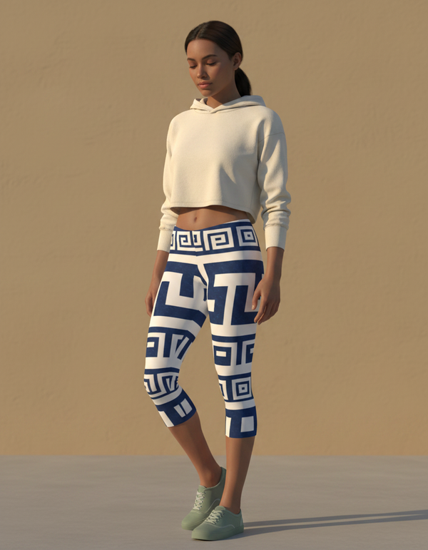 Labyrinth Capri Leggings Capri Leggings — Dripper