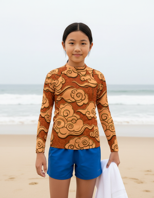 Muskmelon Zephyr Youth Rash Guard Youth Rash Guard — Dripper