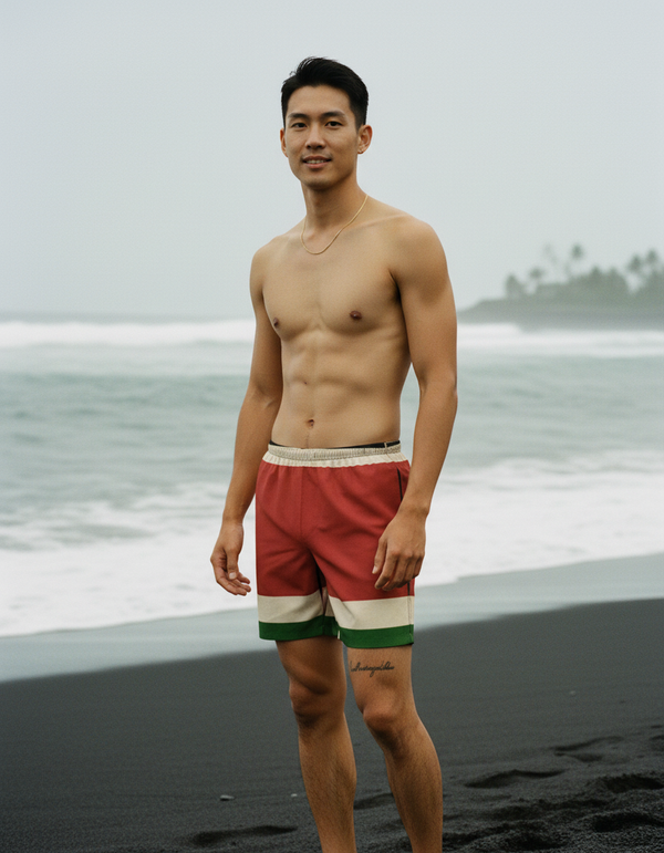 Men's Kenyan Flag Swim Trunks