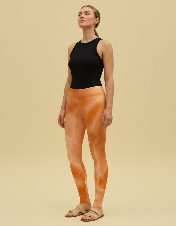 Leggings in Citrus Orange Frost