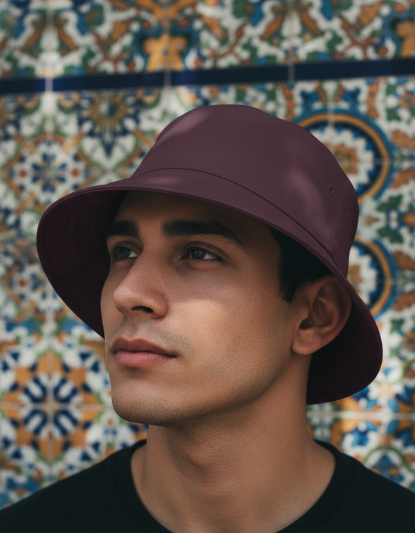 Bucket Hat in Aubergine