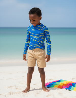 Kids Lemon Yellow Aqua kids rashguards