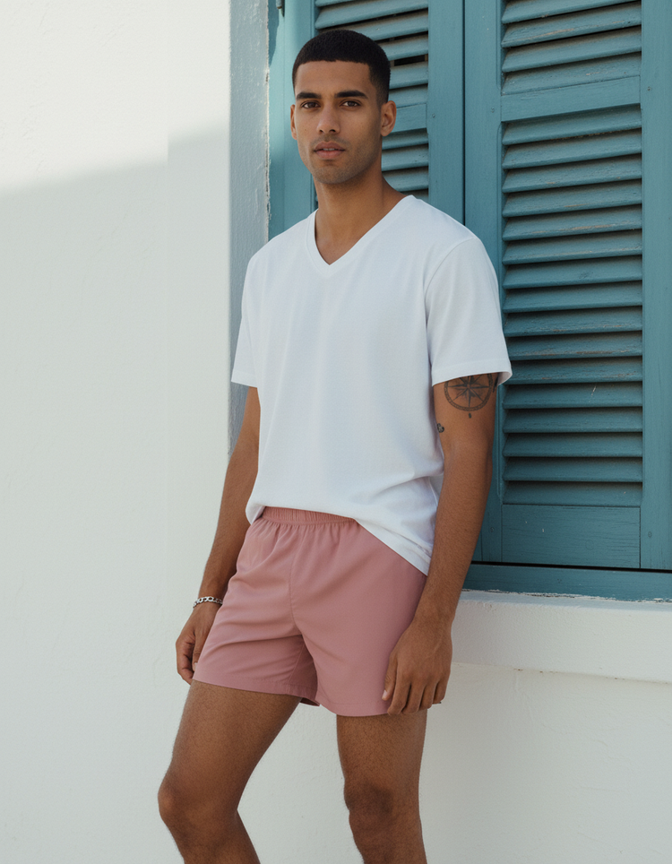 Dusty Rose Men's Swim Trunks Men's Swim Trunks — Dripper