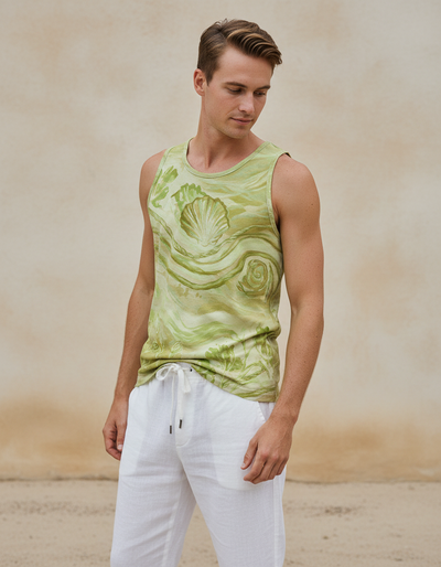 Men's Lime Tidepool Tank Top tank top