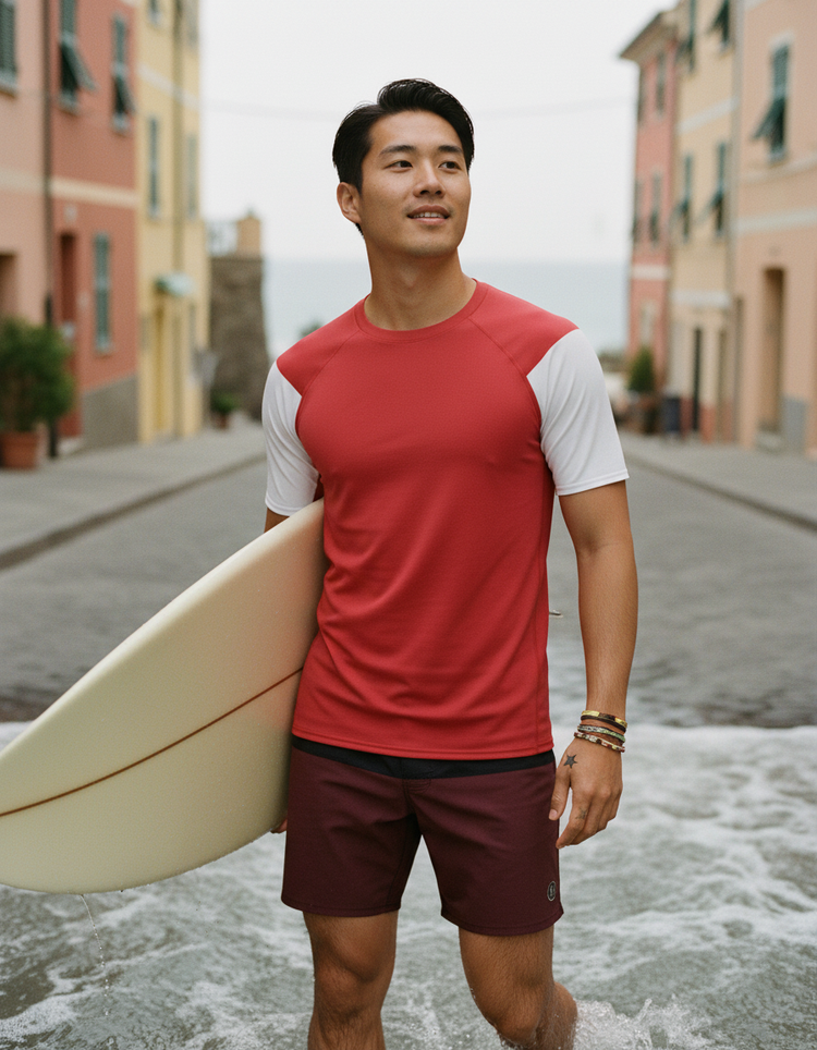 Men's Indonesian Flag Rash Guard